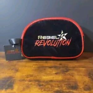 Rebel Revolution Shoe Bag Red Velour & Mesh Zip Closure Black Bag Only